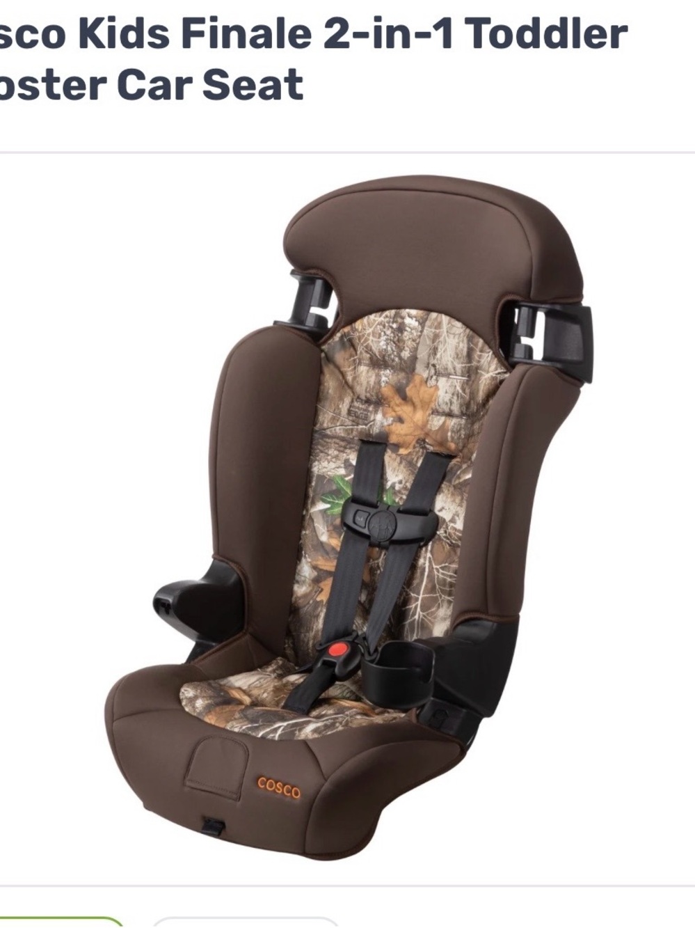 Cosco Kids Brown Camo 2-in-1 Booster Car Seat